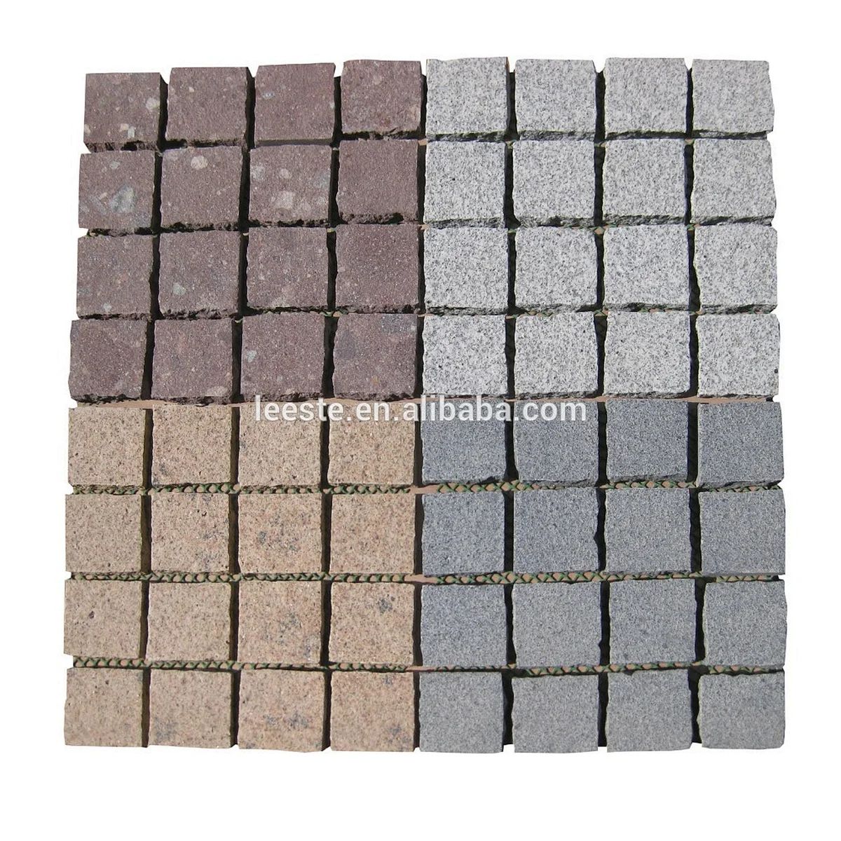 Exterior Pattern Granite Cubes Walkway Pavers Cobble Stone