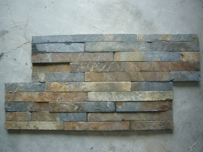 Rusty Colour Slate Stacked Stone
