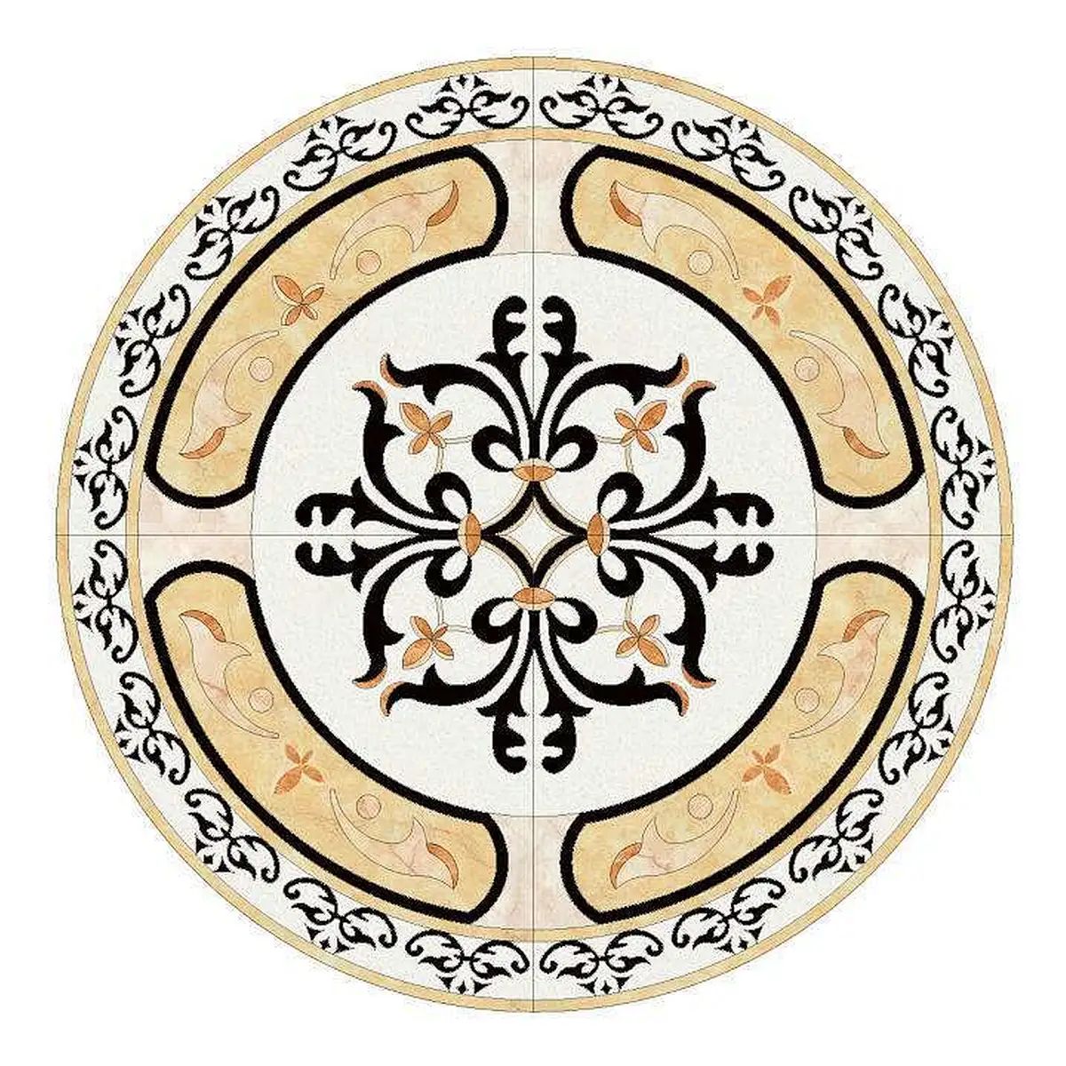 Factory Price Beige Yellow Marble Ceiling Medallion