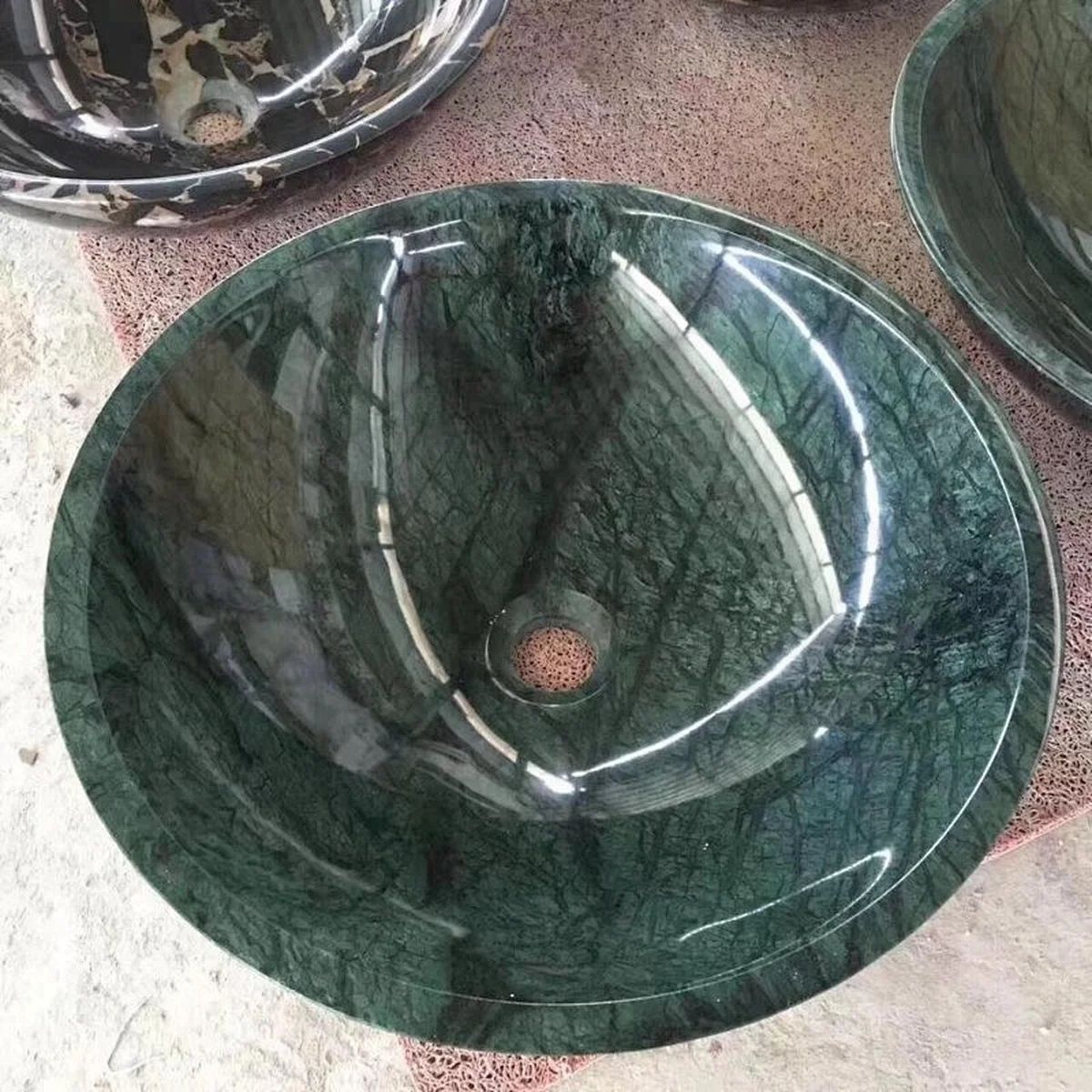 Popular China Luxury evergreen marble basin for sale