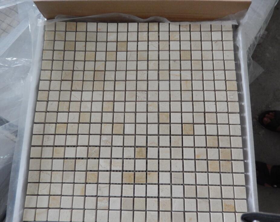 crema marfil square mosaic
