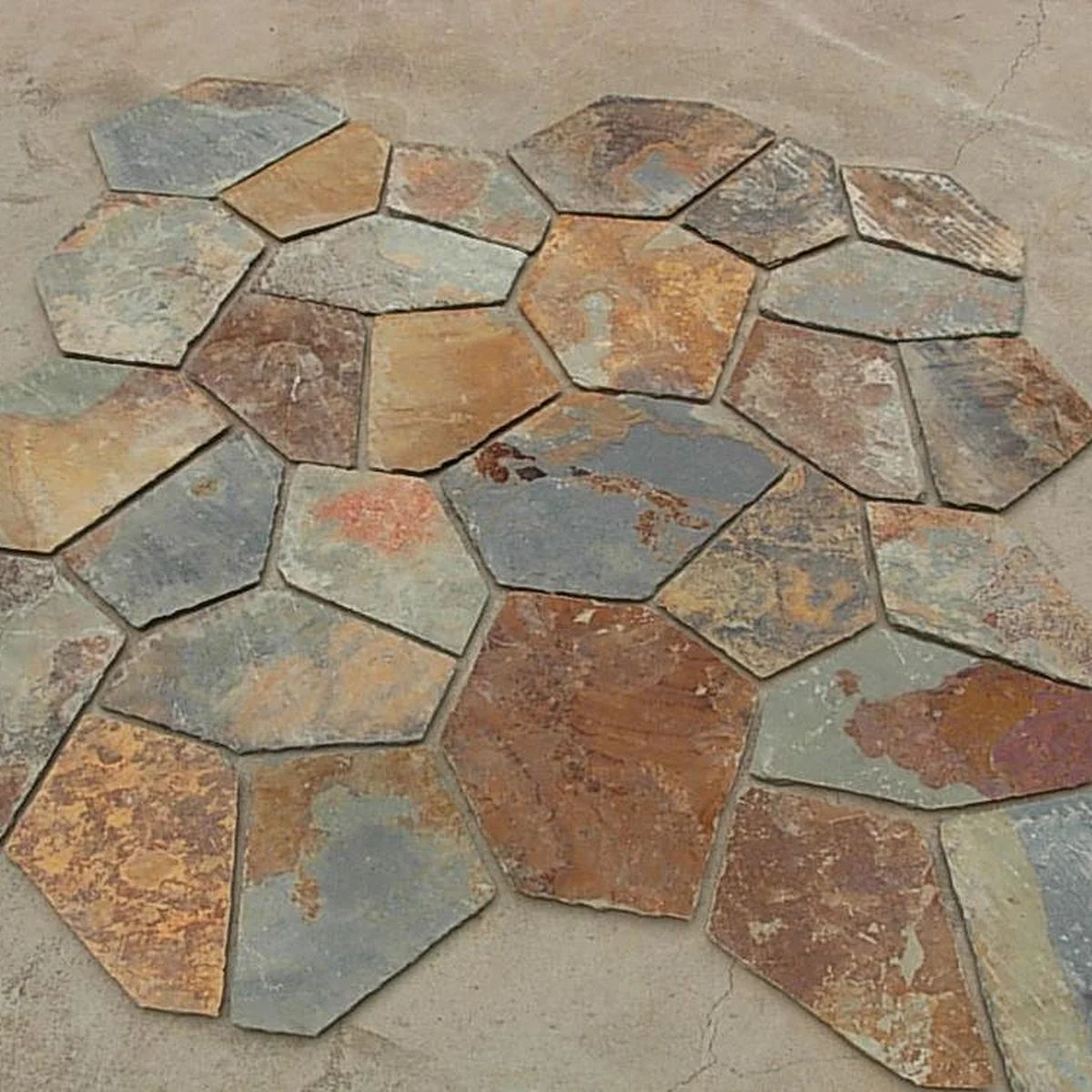 Chinese Irregular Shaped Slate Tiles Flagstone Lowes For Paving Stone