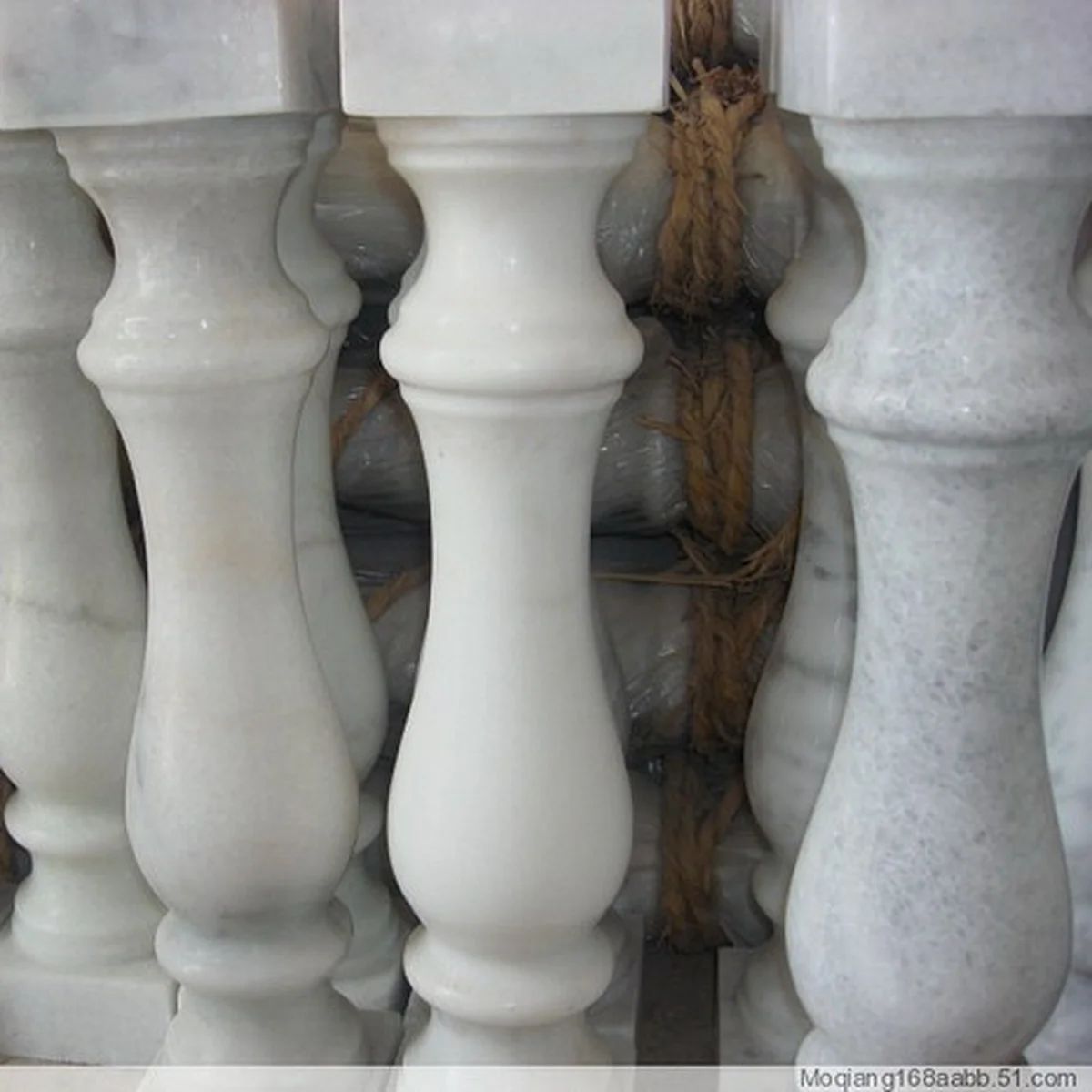 White Marble Stair Staircase Railing Designs Baluster balcony Stair Balustrade
