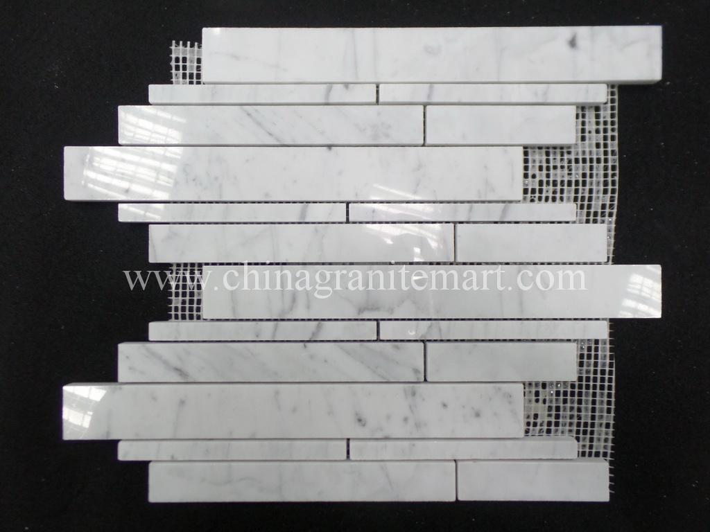 Carrara white mosaics