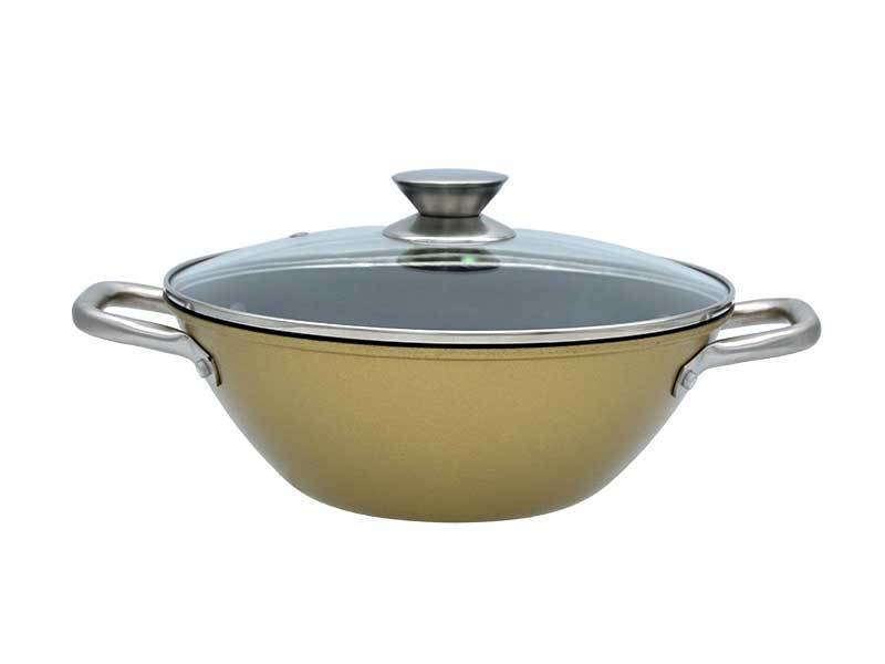 铸铁汤锅带玻璃盖5.6升
