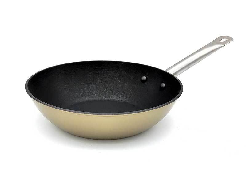 Nonstick Interior with PFOA-Free Wok Pan With Stainless Steel Handles