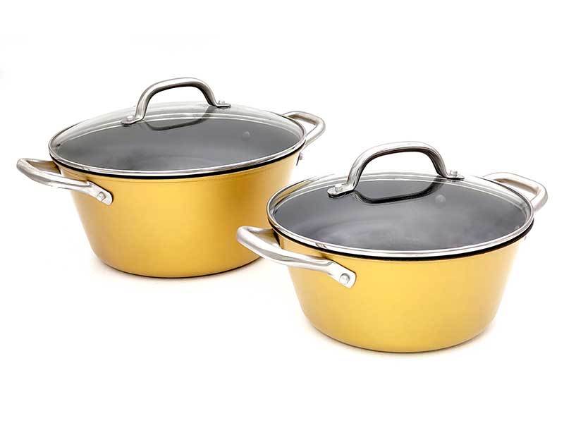 Nonstick safe layer Dutch Oven Oven safe for bread - Gold