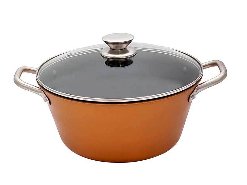 Every day cooking Dutch oven With tempered glass Lid - Copper