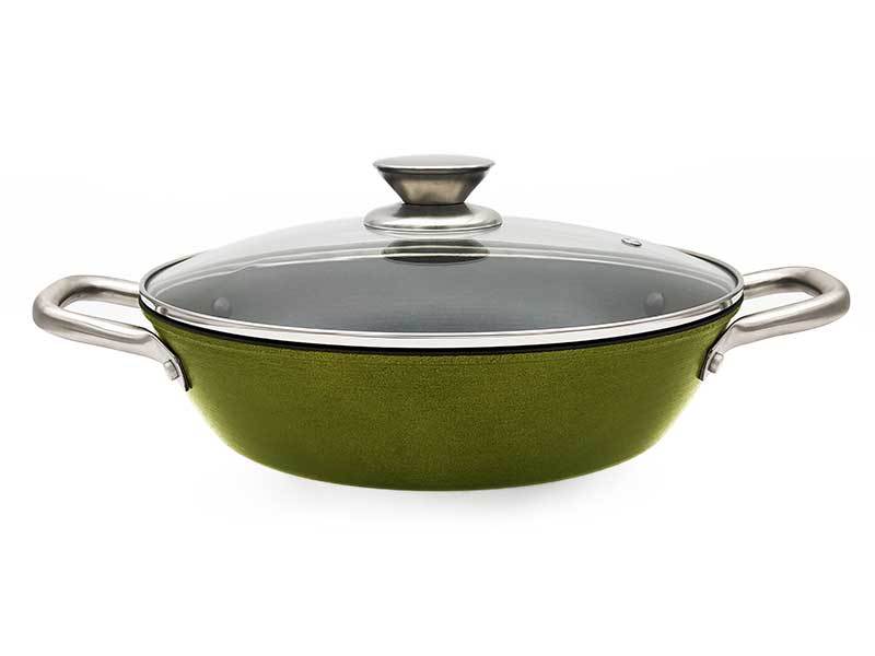 Generous 4 Qt capacity Saute pan for induction cooktop