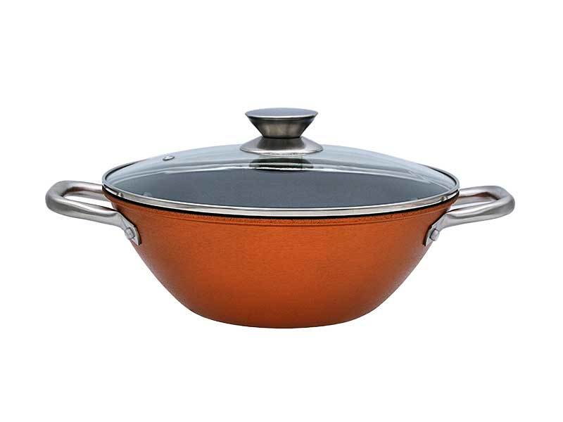 Iron Cookware Casserole with tempered glass cover
