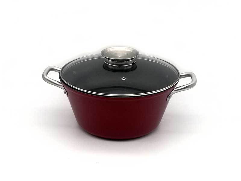 Enamel Dutch Oven use on all cooktops with Tempered Glass Cover