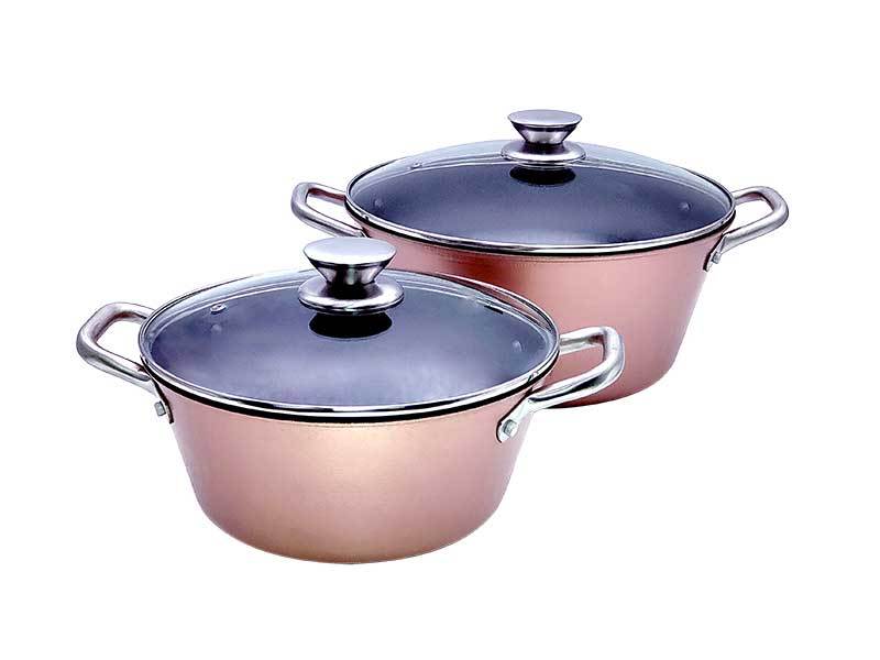 Quality dutch oven non stick for frying - Rose Gold