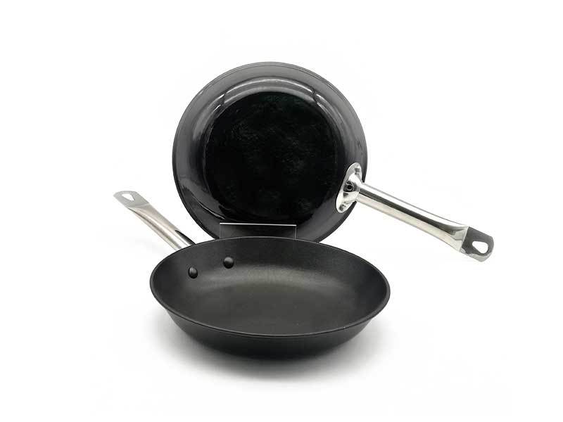 Cast iron enamel skillet pan non stick for lasting release