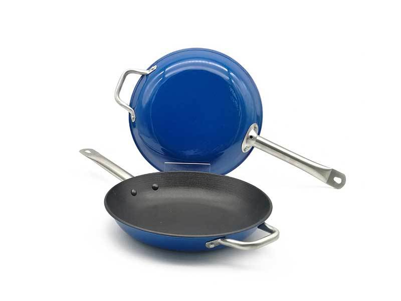 Enamel cast iron fry pan kitchen aid