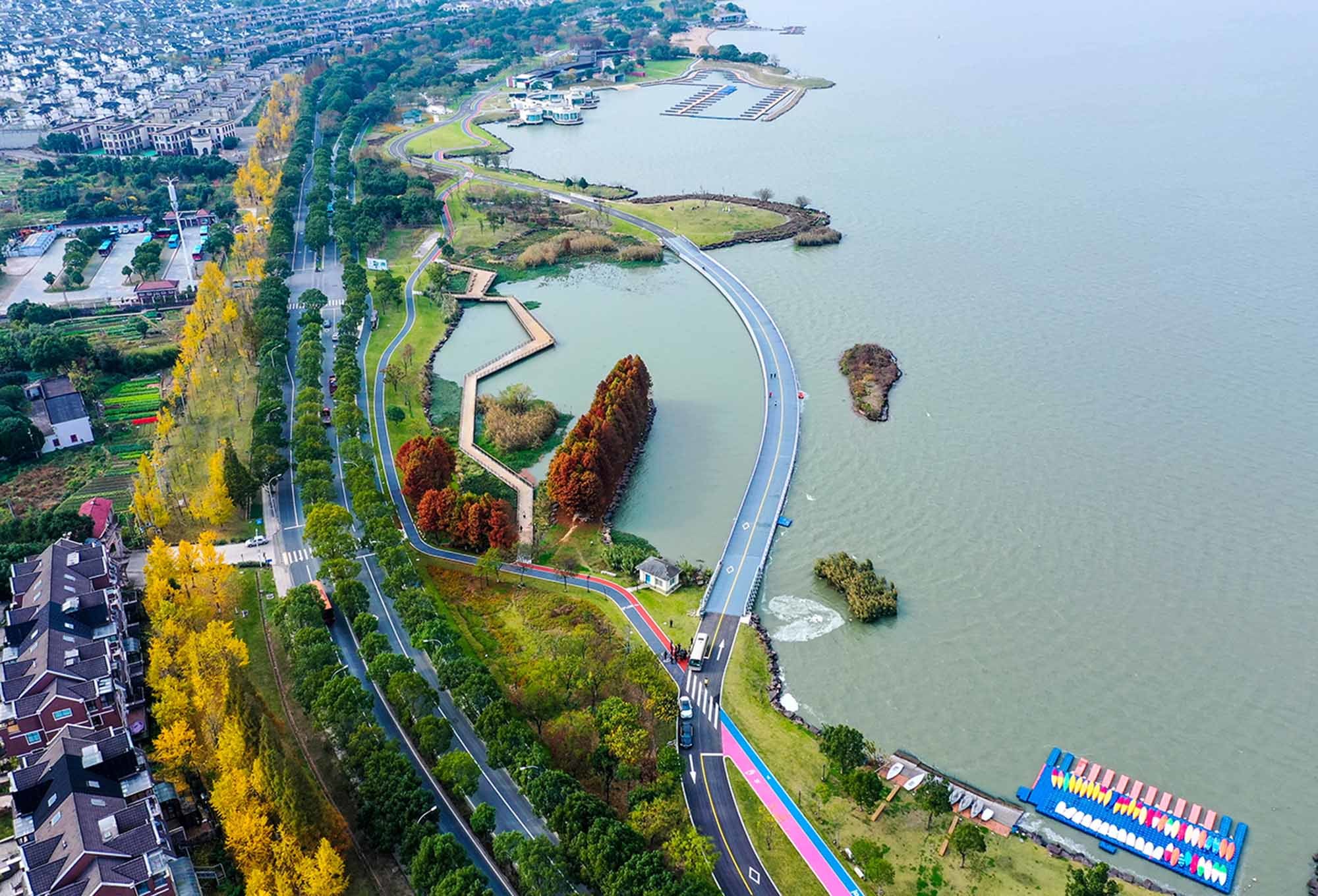 宁波东钱湖景观提升工程浮桥