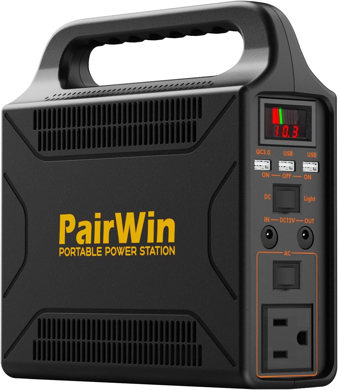 Portable Power Station 280W, 165Wh Backup Battery Solar Generators with AC Outlet, USB Ports, DC Ports, Solar Power Supply for Outdoors Home Blackout