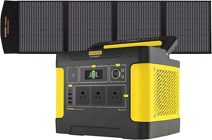 Evopow ポータブル電源 ソーラーパネル100W セットリン酸鉄 1531Wh AC(1200W 瞬間最大2400W)
