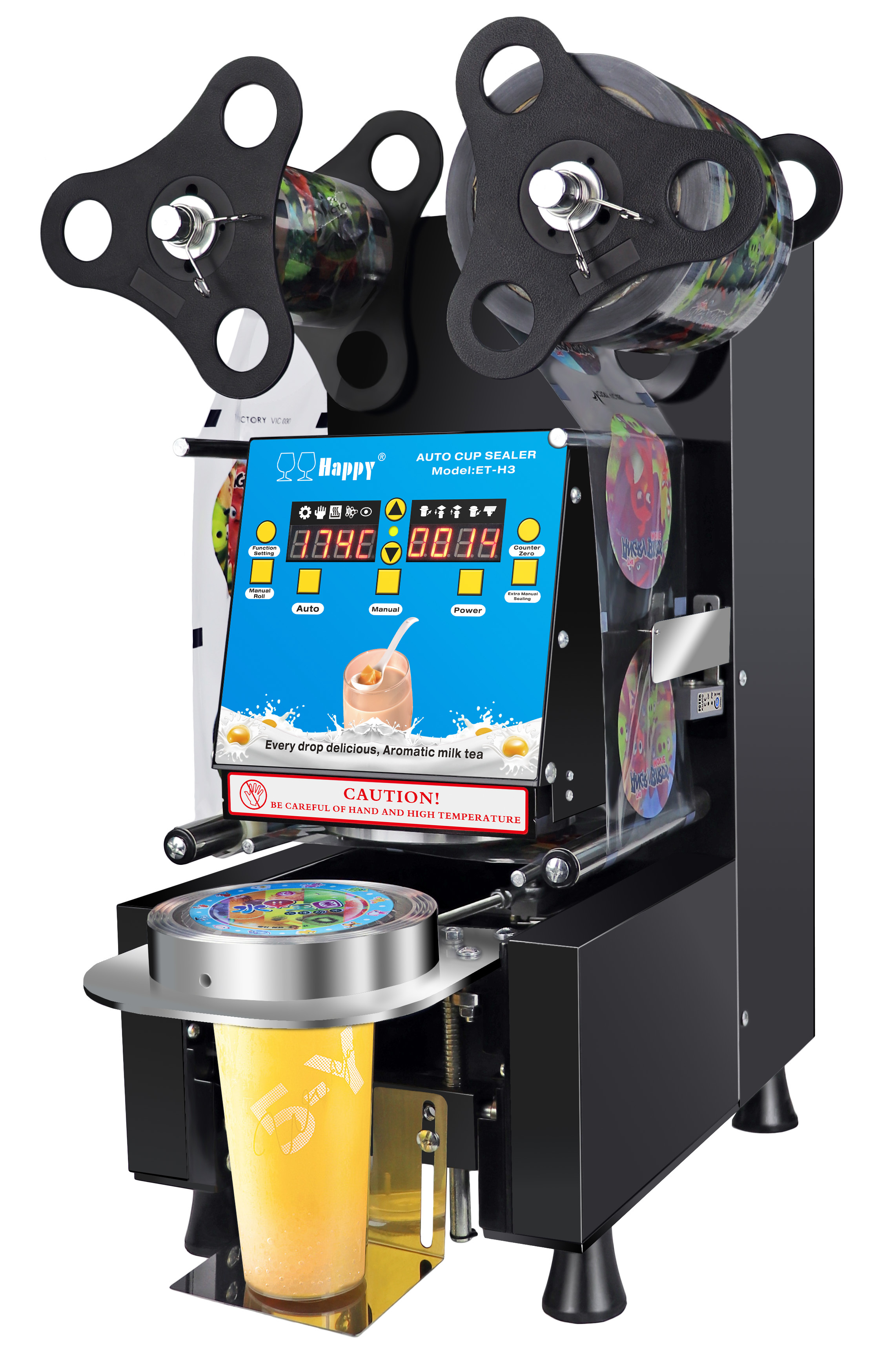 Scelleuse entièrement automatique pour gobelets de thé à bulles Scelleuse entièrement automatique pour gobelets de thé à bulles