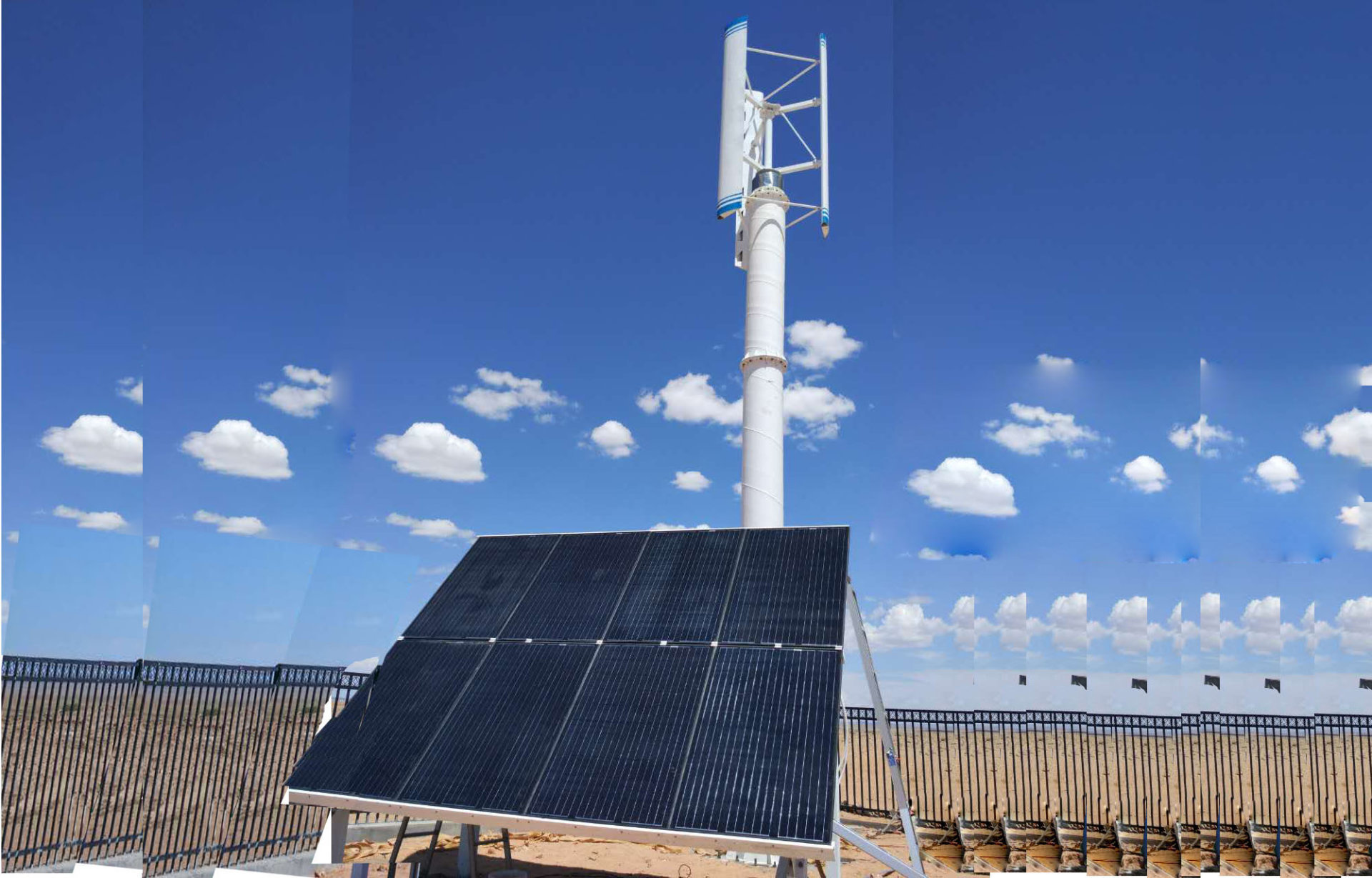 Wind solar hybrid power supply system installed in Ejin Banner Inner Mongolia