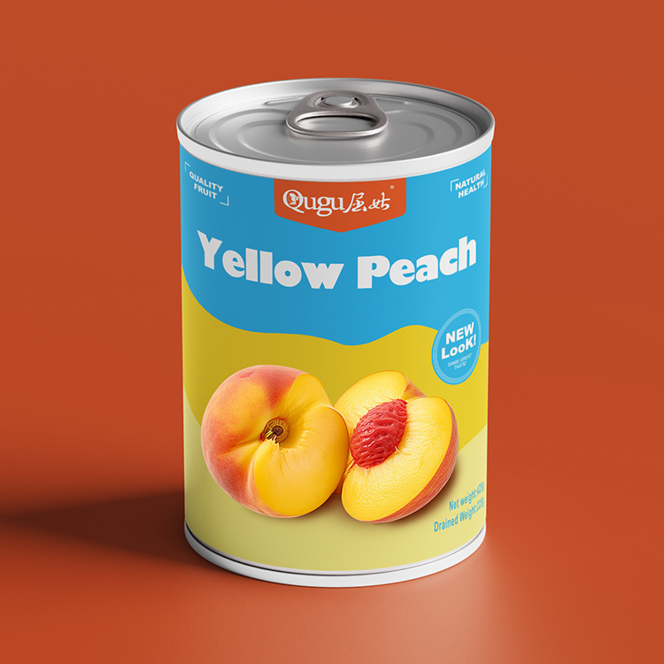 Canned yellow peach