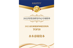 2022最佳新能源領域投資機構TOP30