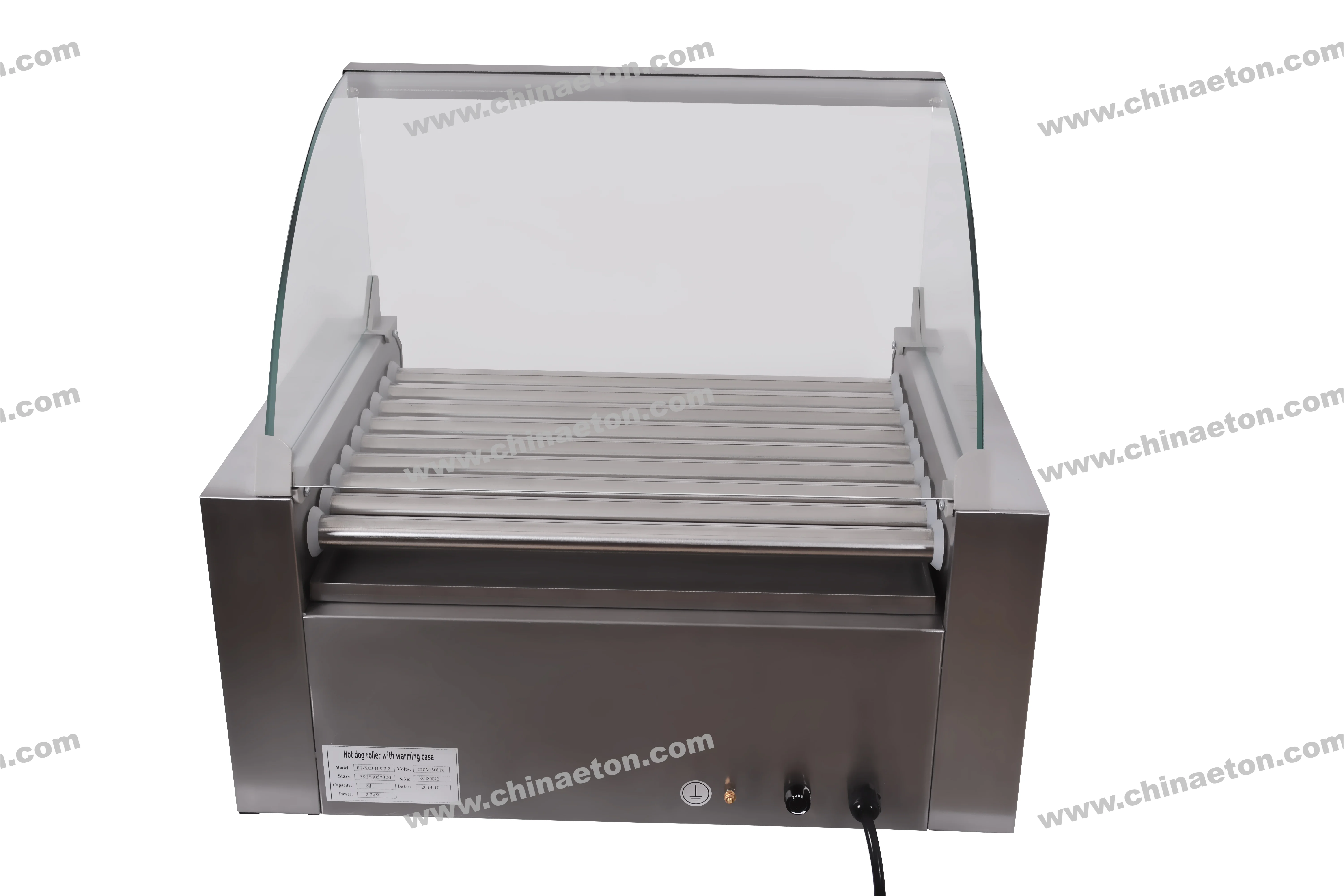 Grill pour hot-dog avec réchaud et couvercle ET-XCJ-B-9/2.2