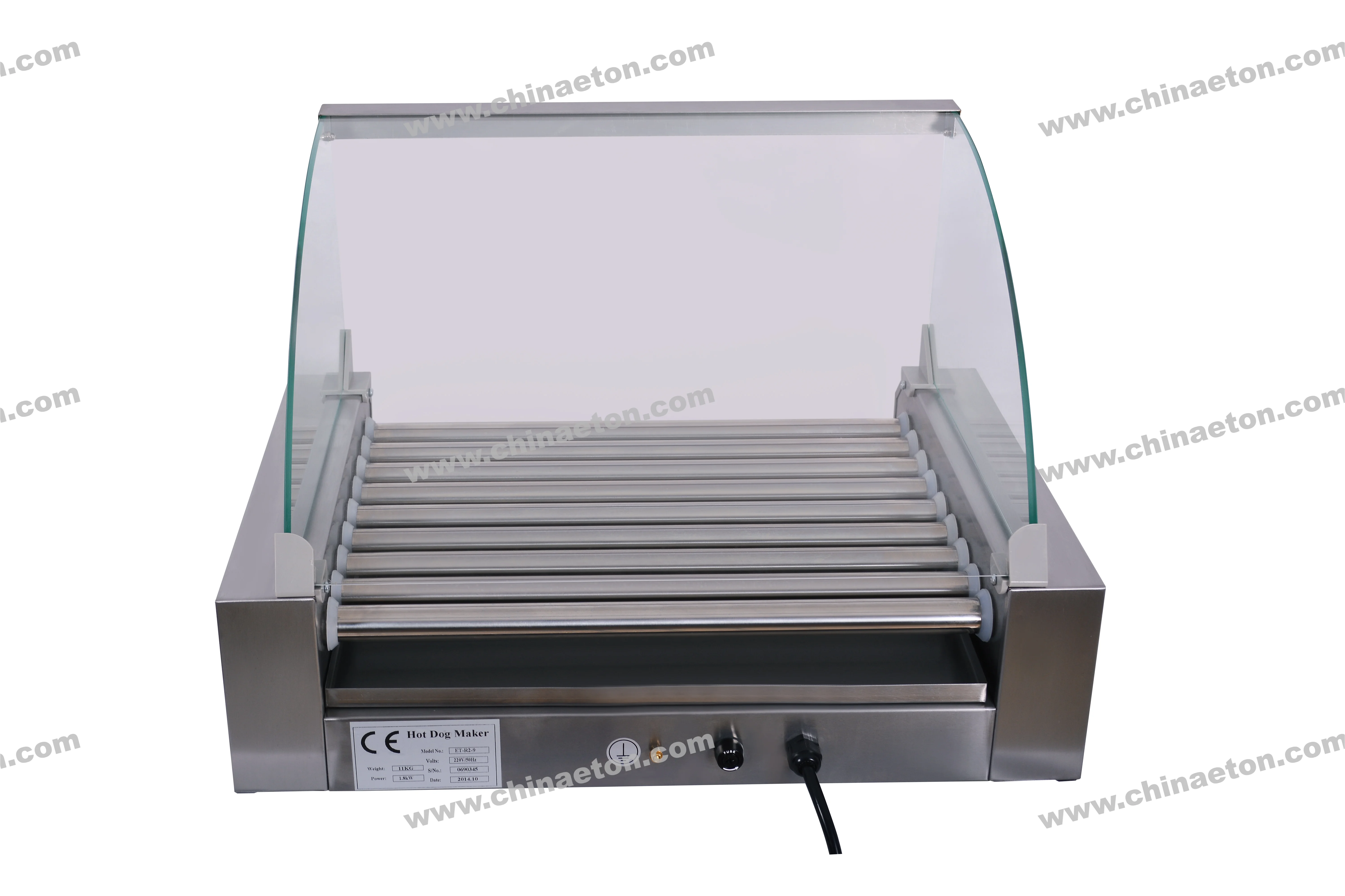 Grill pour hot-dog avec couvercle ET-R2-9C