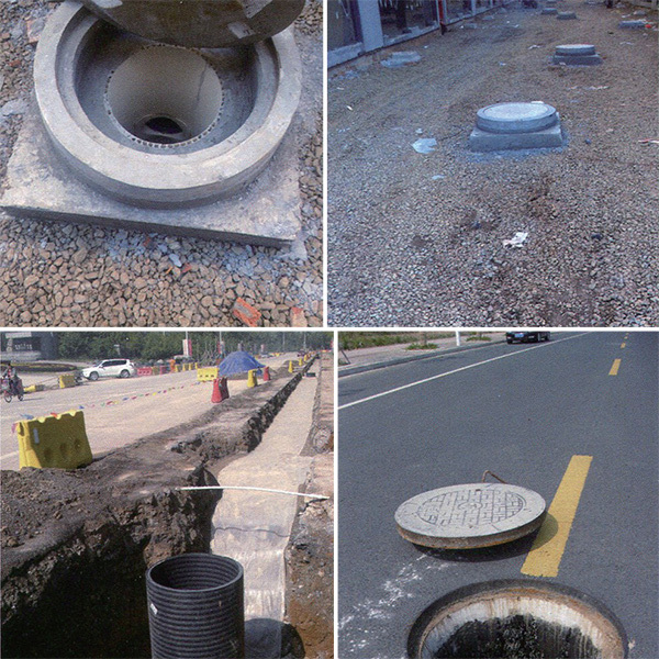 小区道路使用塑料检查井示意