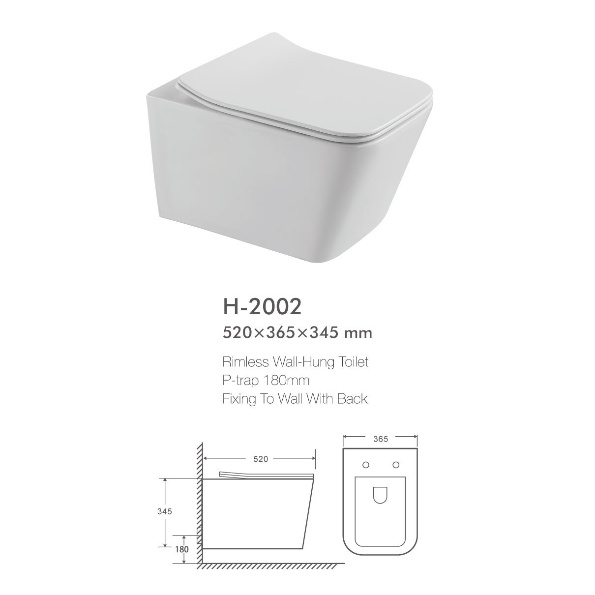 wall-hung toilet H-2002