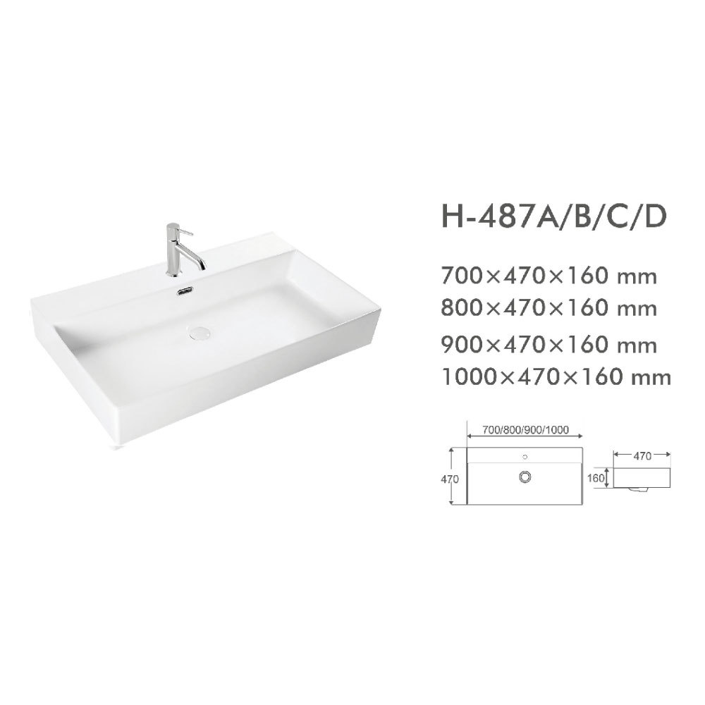 H-487/A/B/C/D White Above Counter Basin products