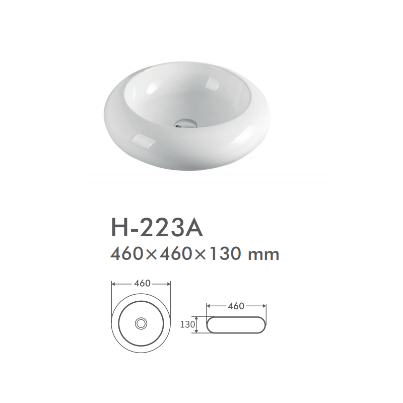 Customized H-223A White Above Counter Basin