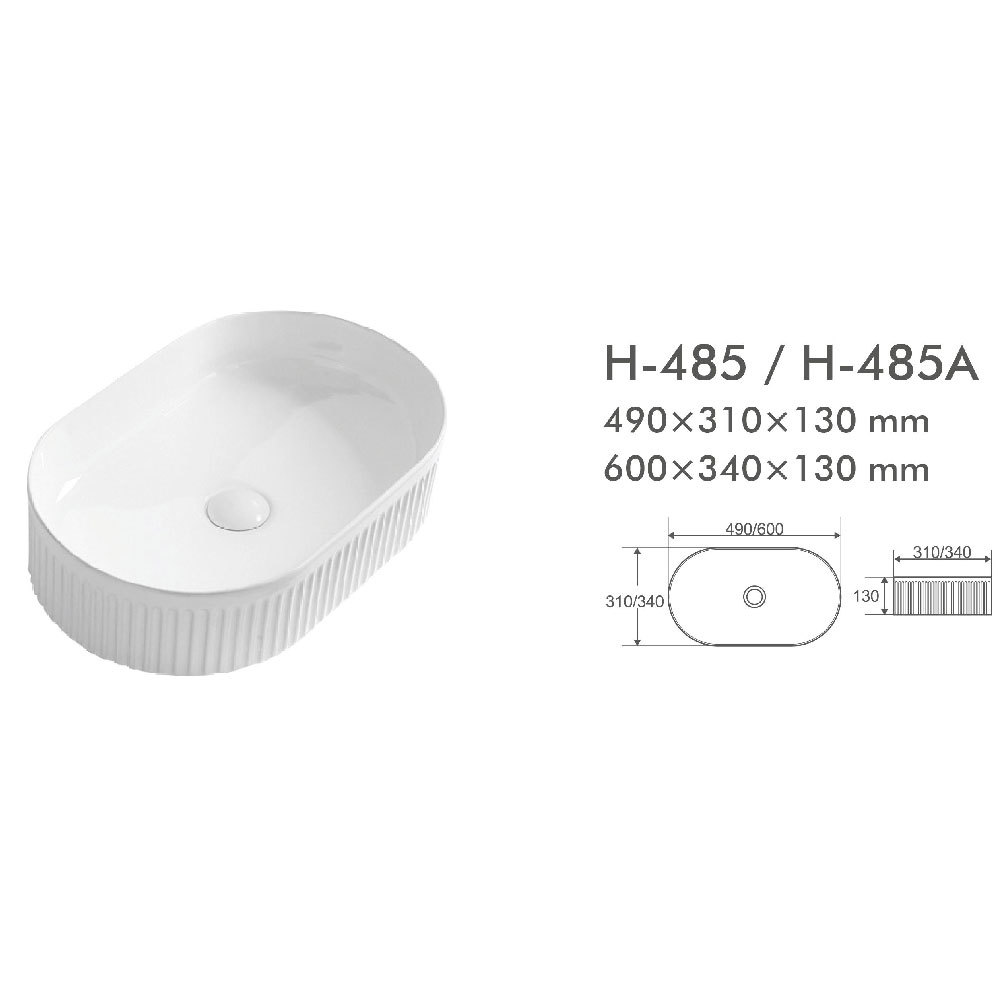 Low price H-485/H-485A White Above Counter Basin