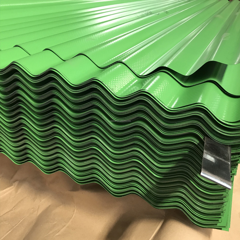 green embossed color coated steel roofing tile