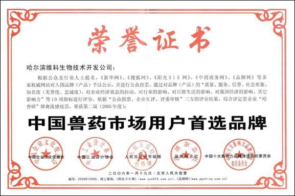 中國獸藥市場用戶首選品牌