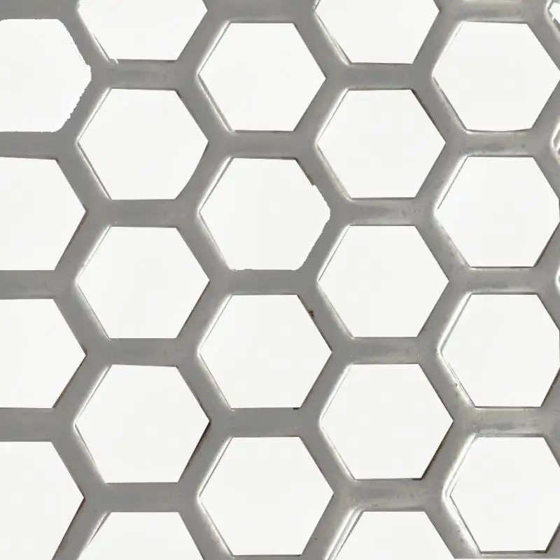 Hexagonal pattern perforated mesh