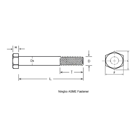 ASTM A307 Grade B Heavy Hex Bolts-Ningbo ASME Fastener Co., Ltd.