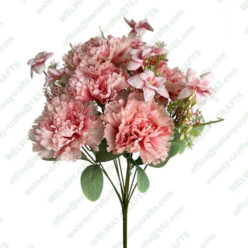 47cm carnation bush 11 branches