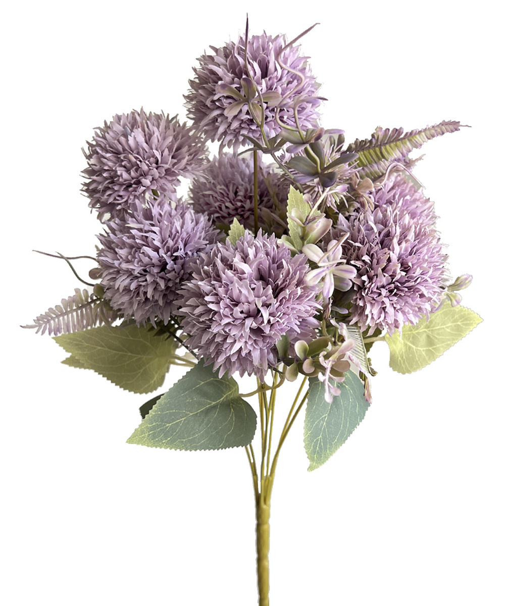 43cm pompon mum bush 9 branches