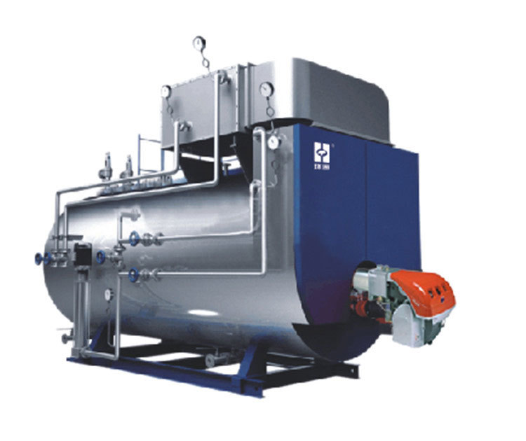 Condensing integrated steam boiler/hot water boiler