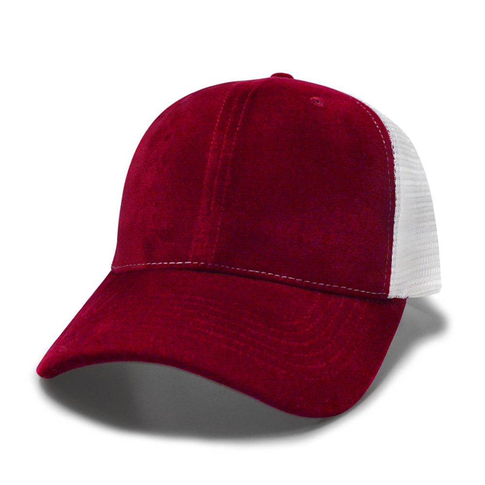 Custom blank 6 panel velveteen Trucker hats