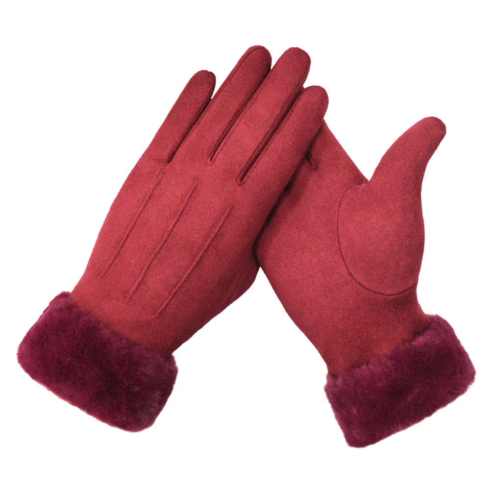 Fashion Suede Gloves for Winter