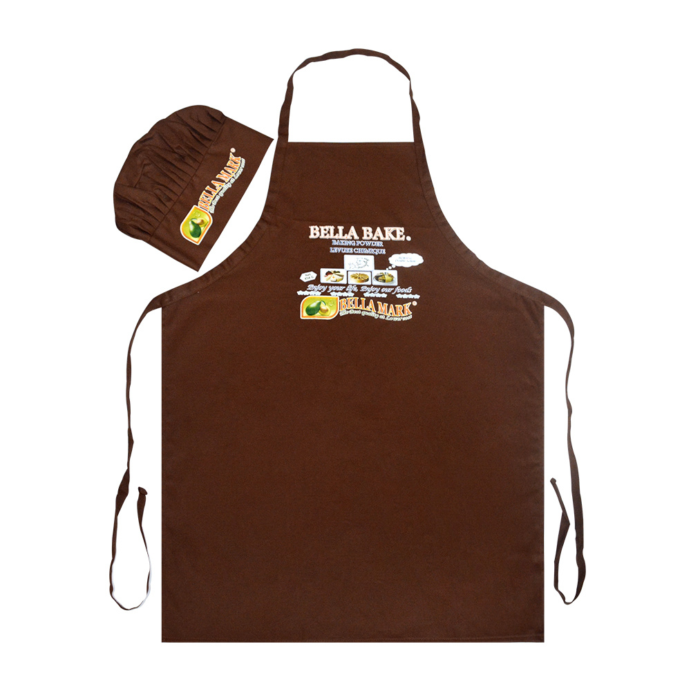 With Custom Printed logo 100% Cotton Baking Apron Suit