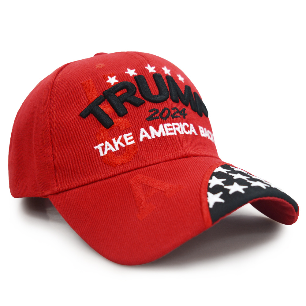 Trump brim embroidered baseball cap