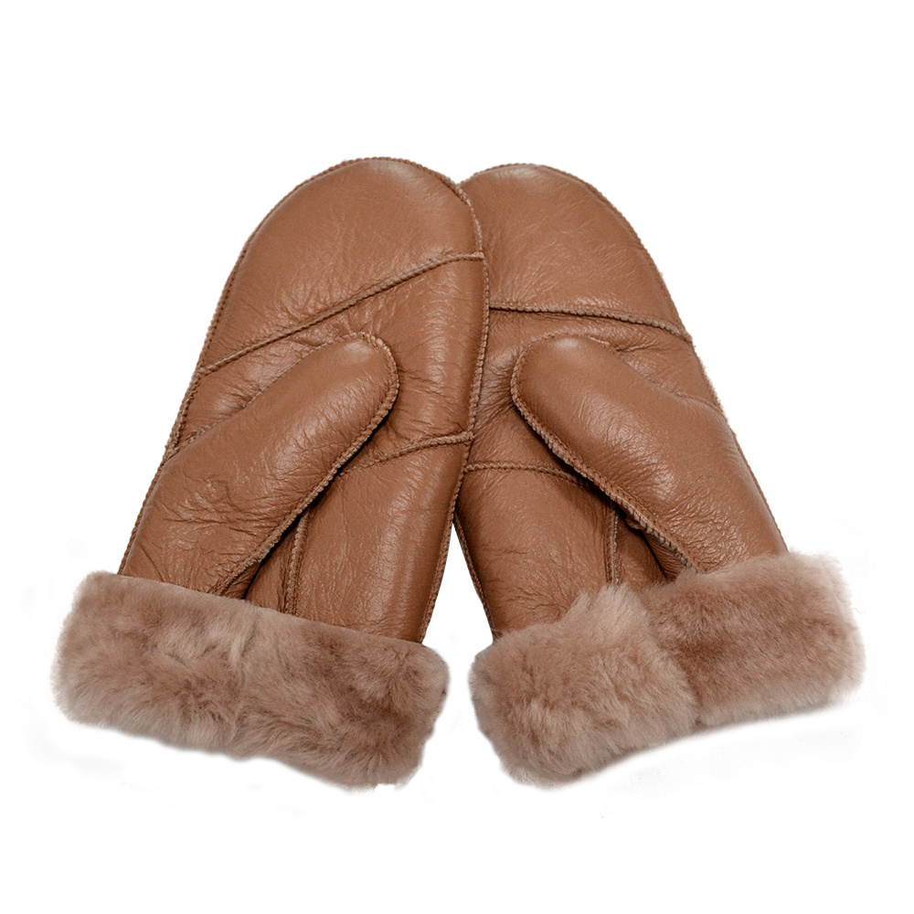 Fur Gloves Sheepskin leather gloves
