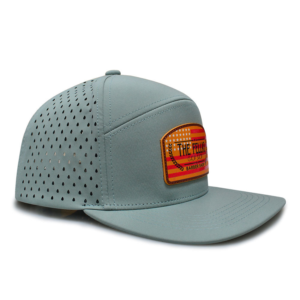 Custom Laser Cut Hole Perforated Snapback Hat Custom Laser Cut Hole Perforated Snapback Hat