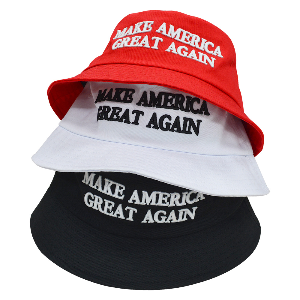 3D Embroidery Logo USA Election Make America Great Again Bucket Hats 3D Embroidery Logo USA Election Make America Great Again Bucket Hats