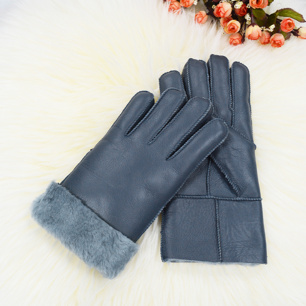 Thick Men Gloves Real Fur Leather Gloves Custom Warm Gloves Thick Men Gloves Real Fur Leather Gloves Custom Warm Gloves