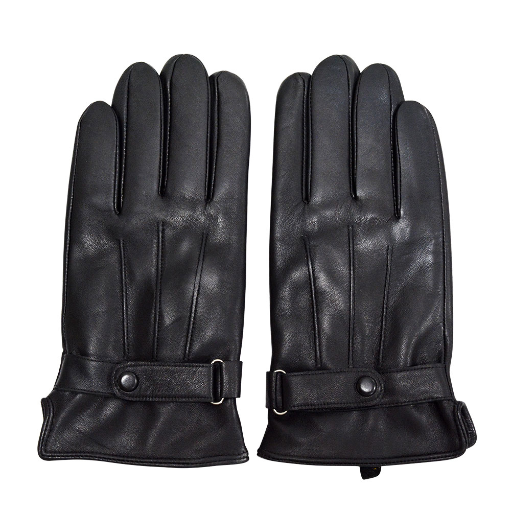 Men Winter Gloves Touch Screen Genuine Sheepskin Leather Gloves