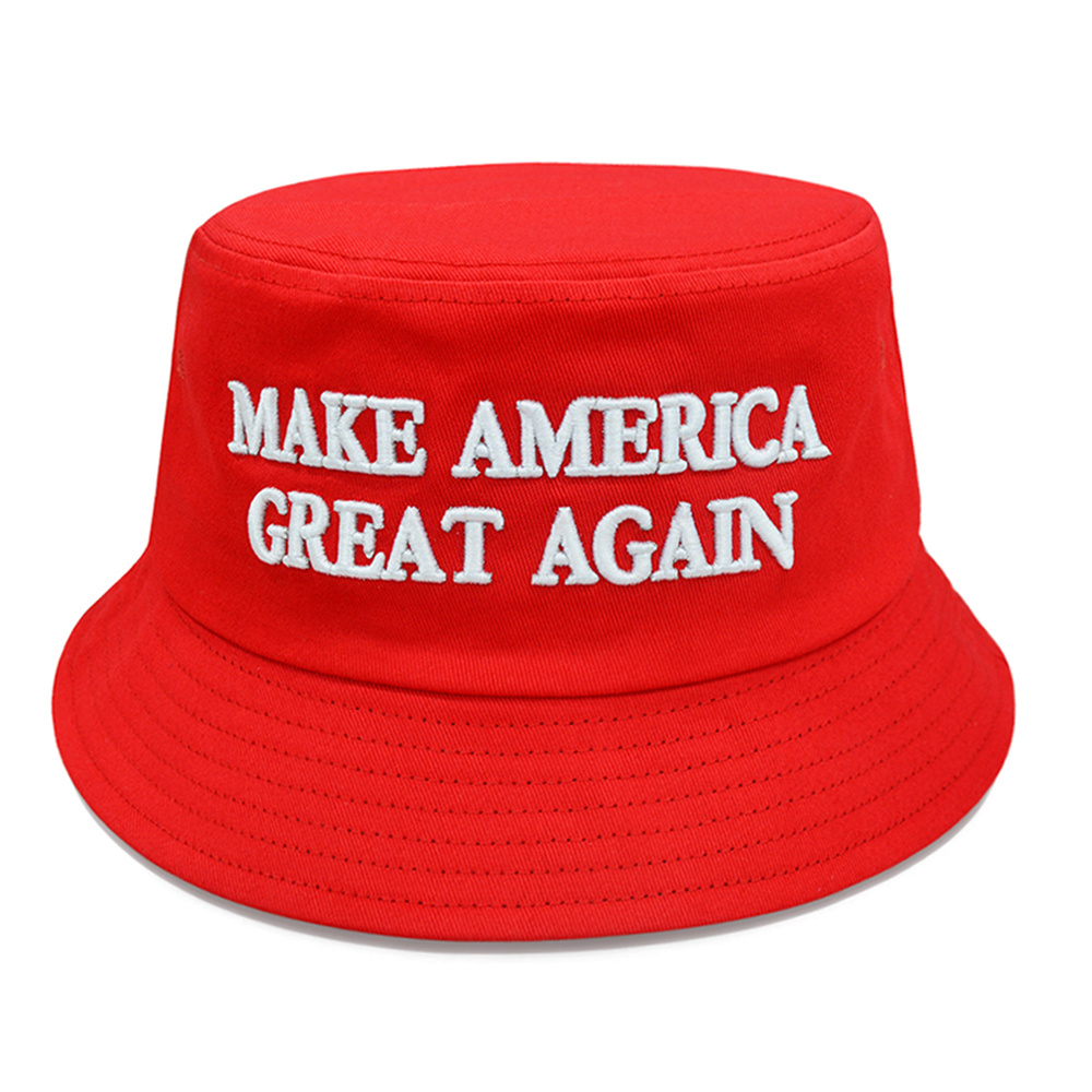 3D Embroidery Logo USA Election Make America Great Again Bucket Hats