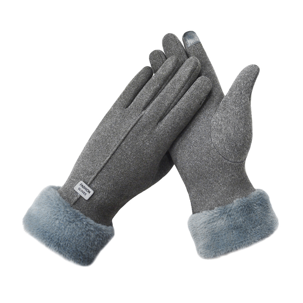 Touch Screen Fashion Gloves Outdoor Winter Warm Suede Gloves Touch Screen Fashion Gloves Outdoor Winter Warm Suede Gloves